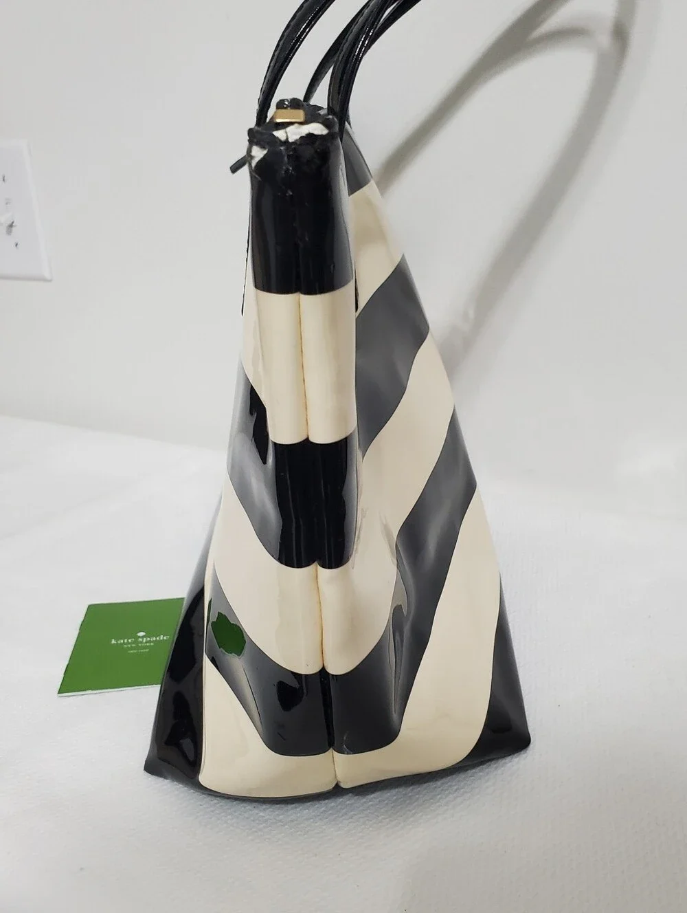 Kate Spade Penn Valley Sophie Tote Ivory Black Striped